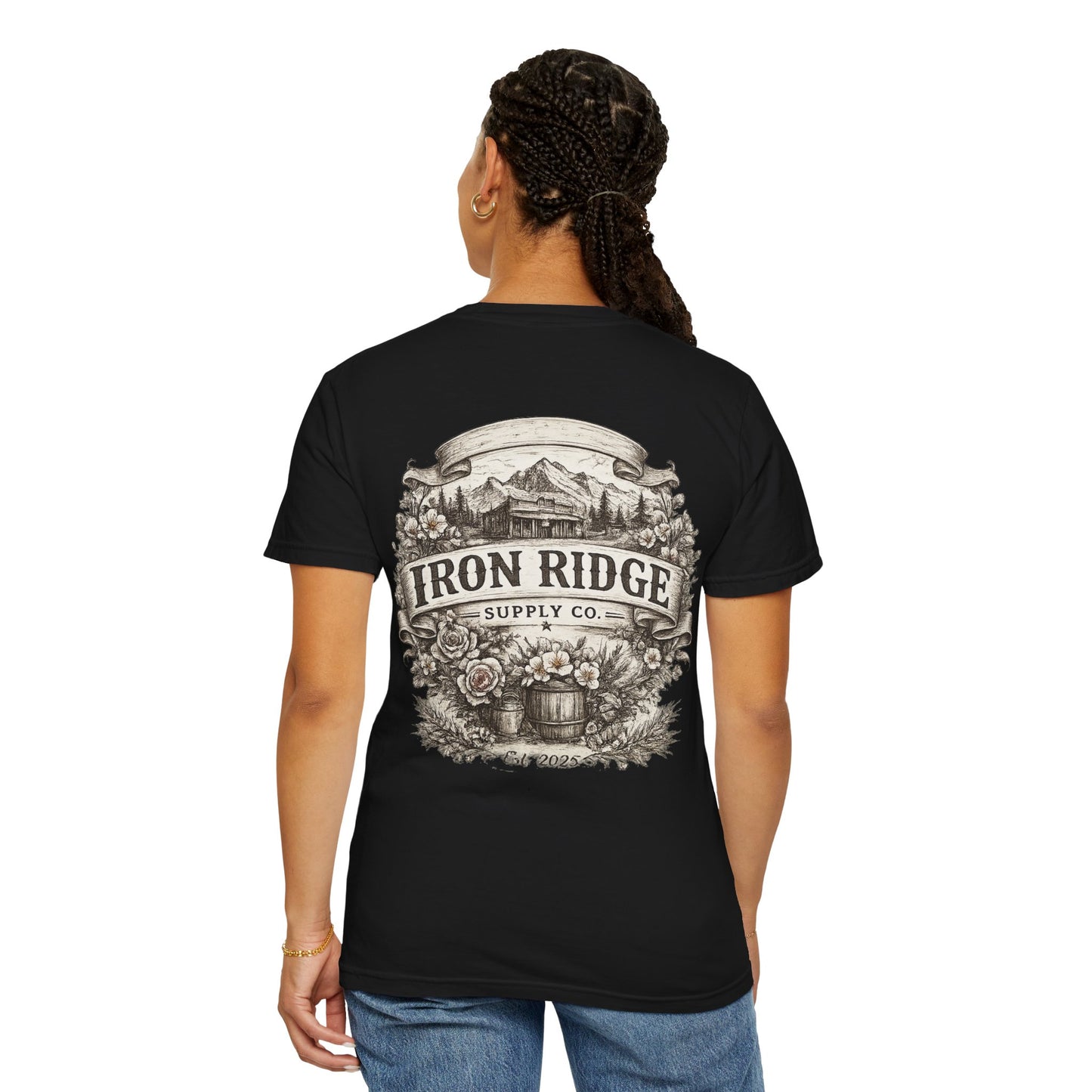 Iron Ridge Supply Co. Floral Barrel Woman's Tee