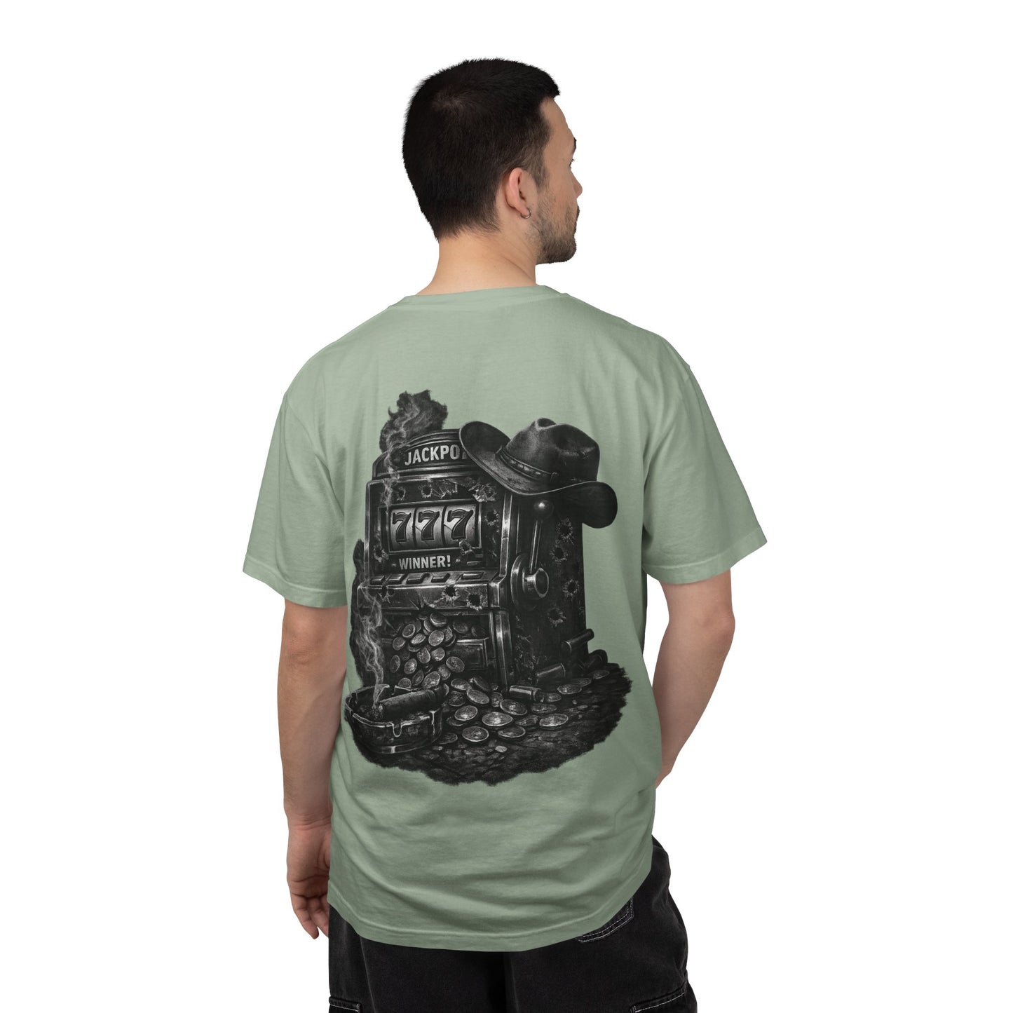 Slot Machine Cowboy T-Shirt — Vintage Jackpot Graphic Tee
