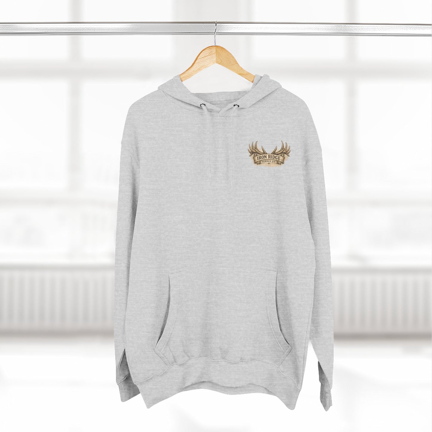 Elk Wilderness Hoodie — Vintage Mountain Elk Graphic Fleece Hoodie