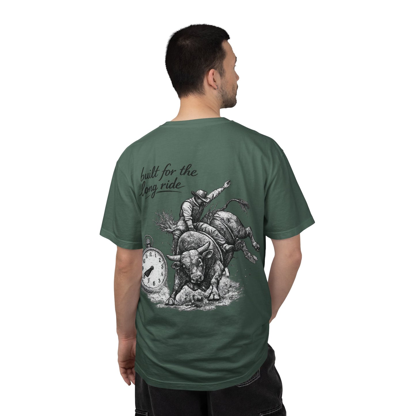 Built for the Long Ride T-Shirt — Rodeo Bull Rider Graphic Tee