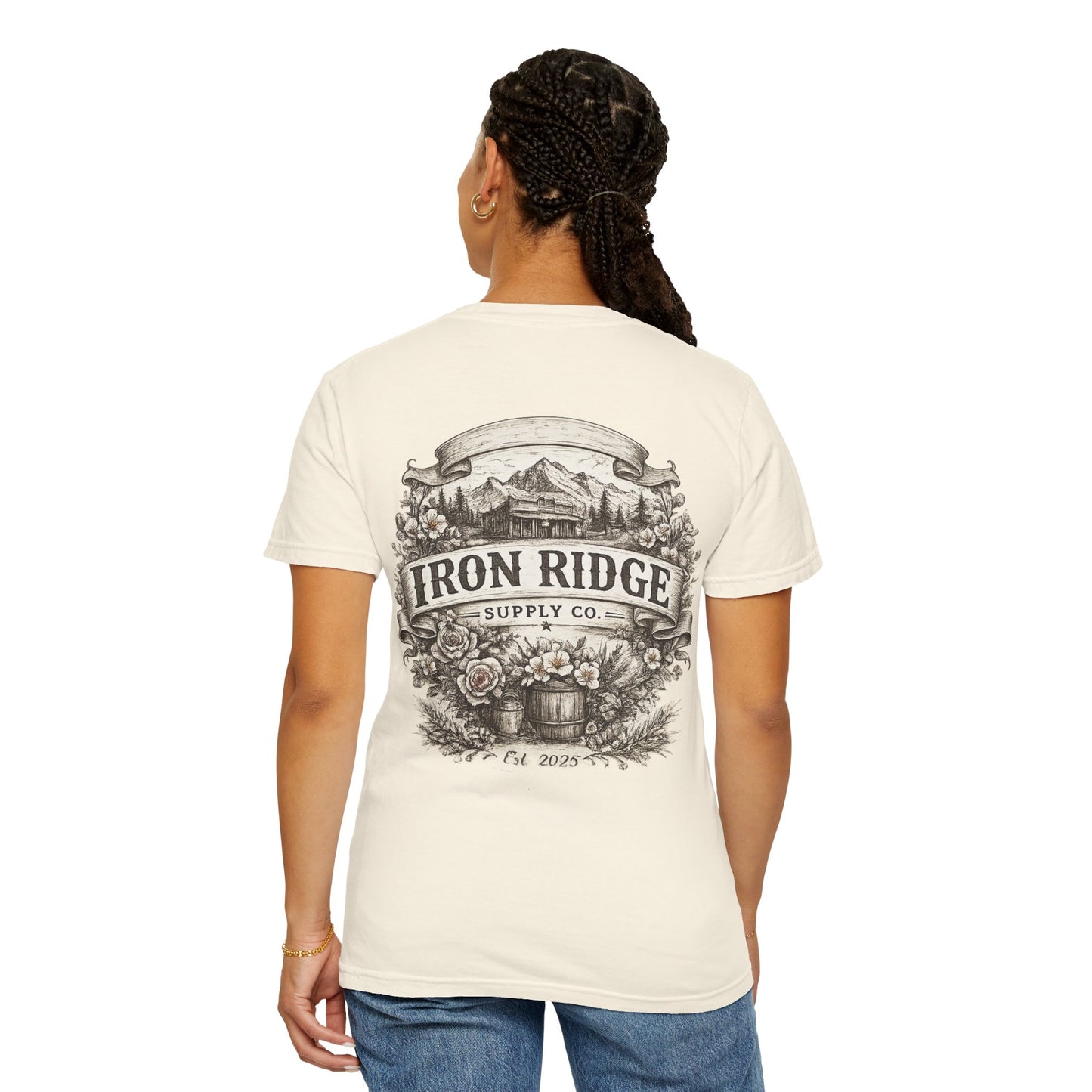Iron Ridge Supply Co. Floral Barrel Woman's Tee