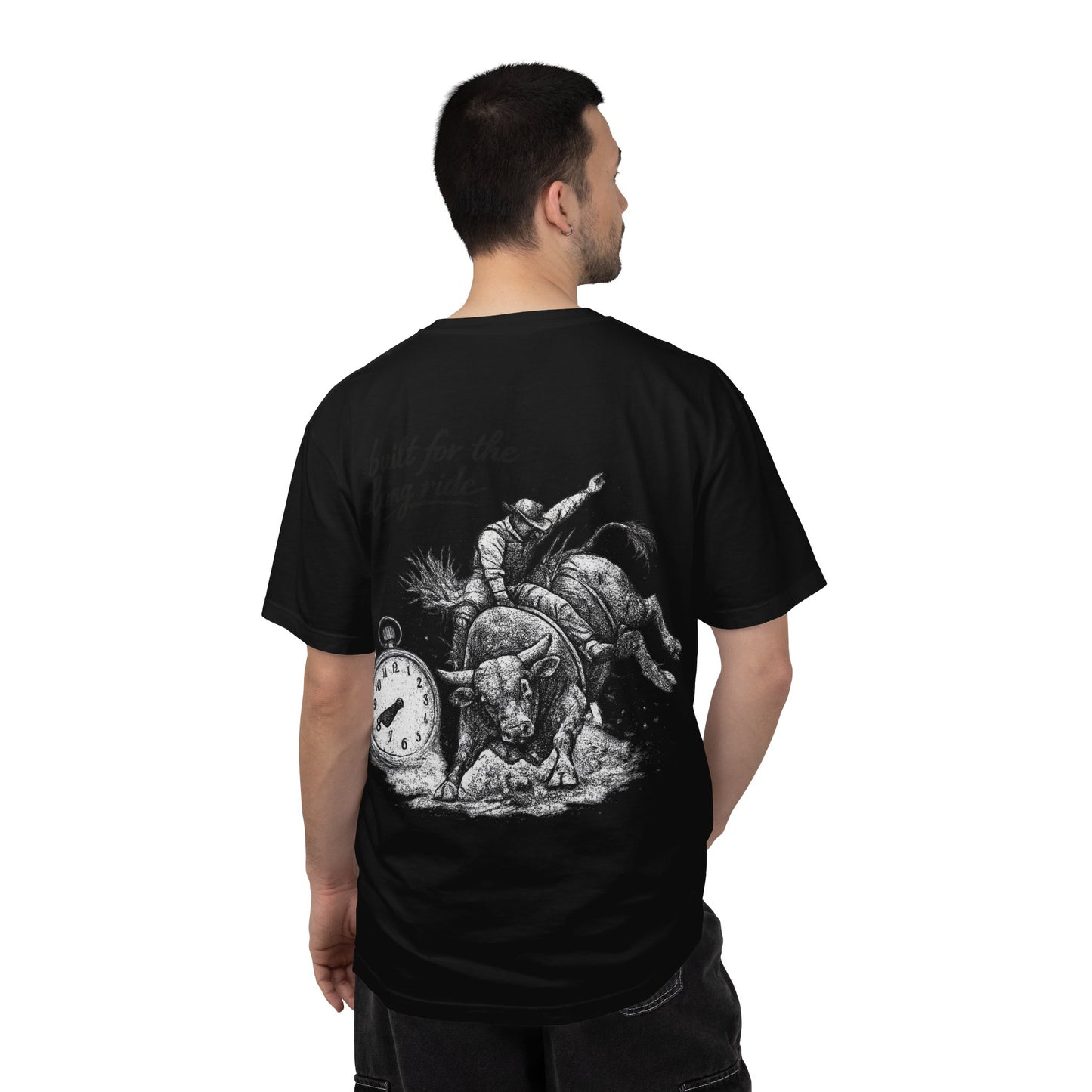 Built for the Long Ride T-Shirt — Rodeo Bull Rider Graphic Tee