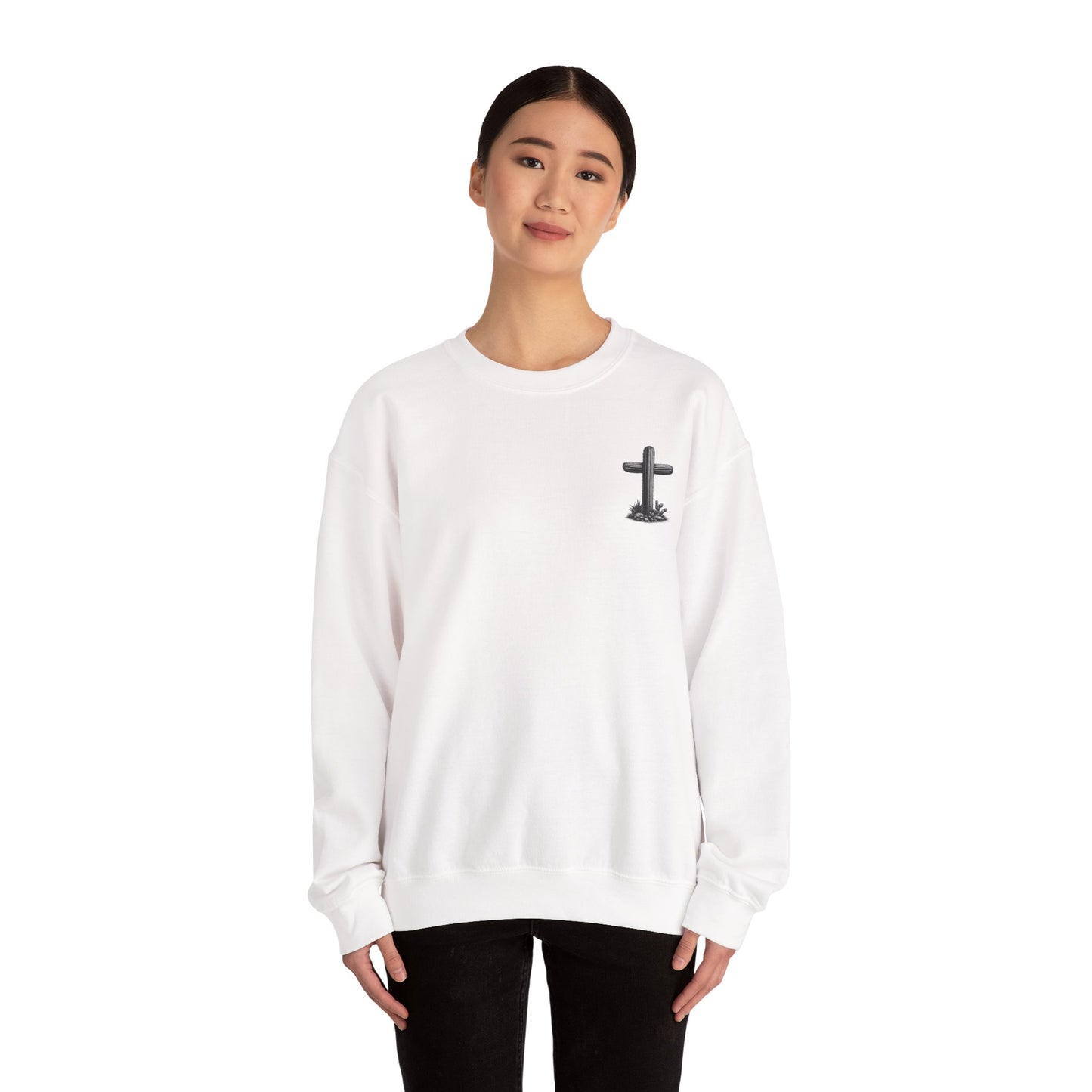 Desert Faith Sweatshirt — "For God So Loved the World" John 3:16 Crewneck