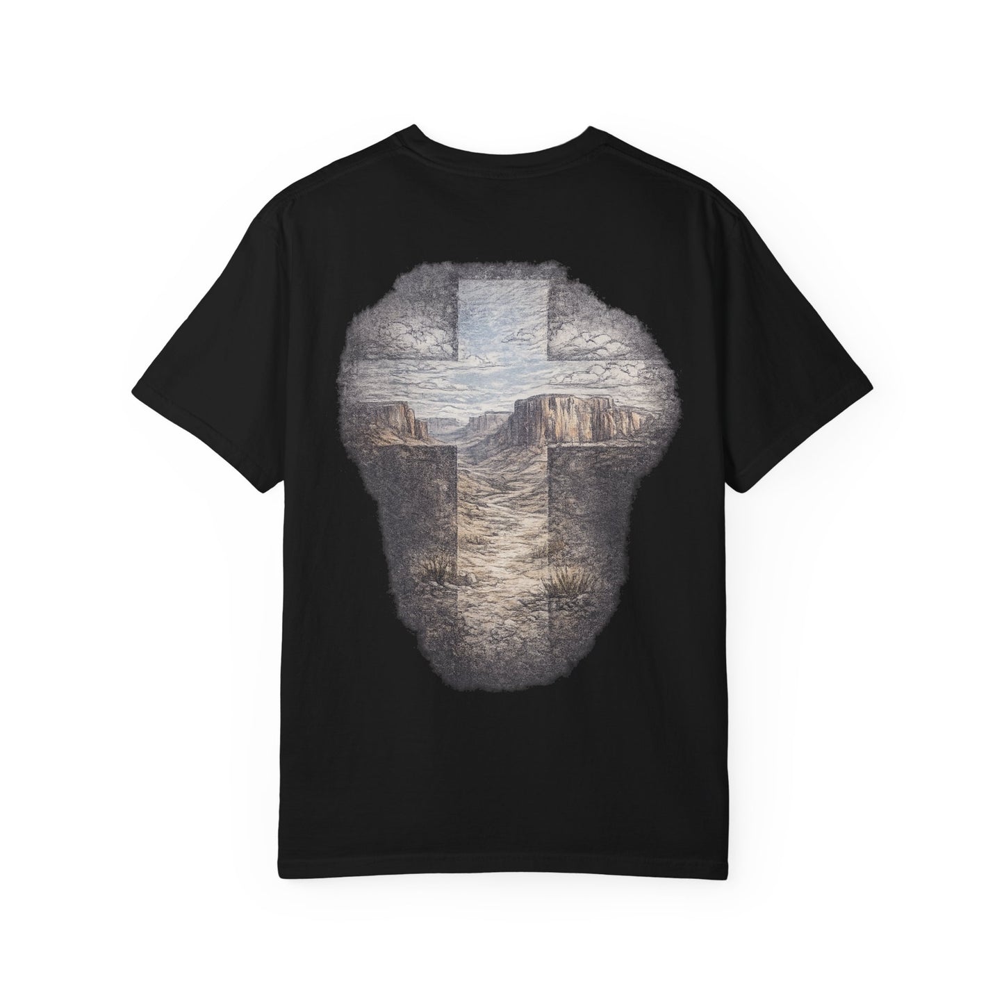 Canyon Cross Graphic T-Shirt — Scenic Cross Back Print