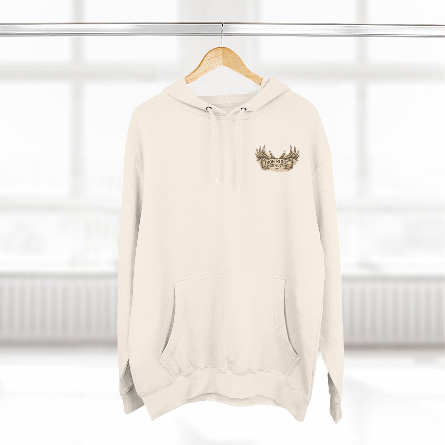 Elk Wilderness Hoodie — Vintage Mountain Elk Graphic Fleece Hoodie