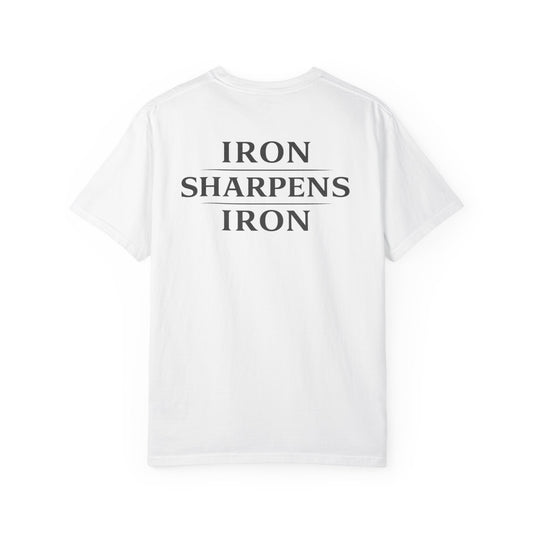 Iron Sharpens Iron T-Shirt — Motivational Faith & Brotherhood Graphic Tee