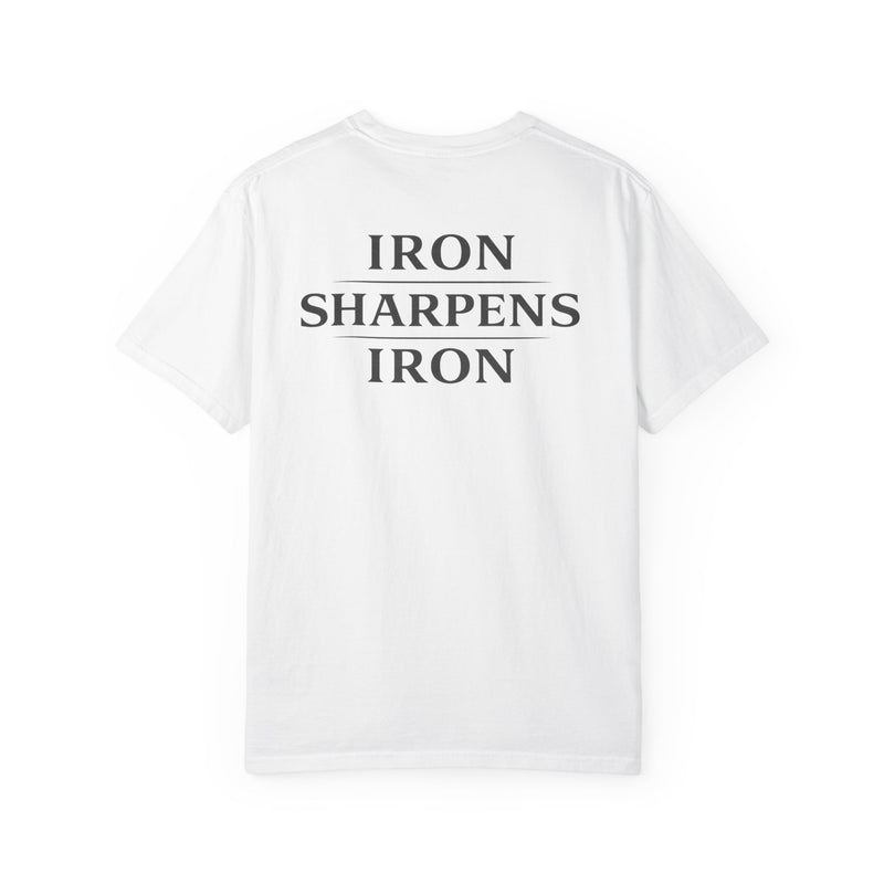 Iron Sharpens Iron T-Shirt — Motivational Faith & Brotherhood Graphic Tee