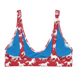 Yeehaw Red Rodeo Cowboy Bikini Top