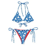 Yeehaw Blue Rodeo Cowboy String Bikini