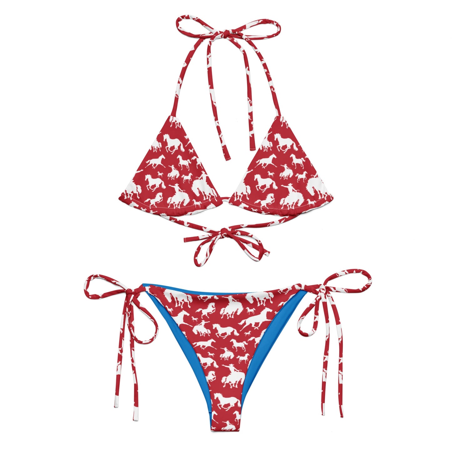 Yeehaw Red Rodeo Cowboy String Bikini