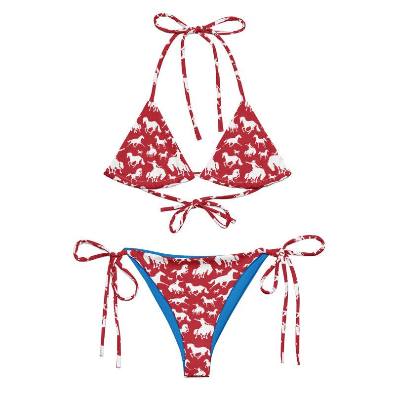 Yeehaw Red Rodeo Cowboy String Bikini