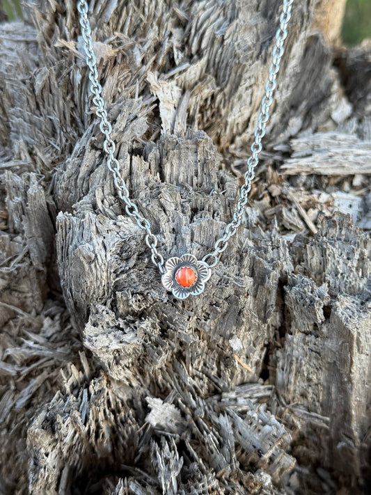 Authentic Spiny Oyster Flower Necklace